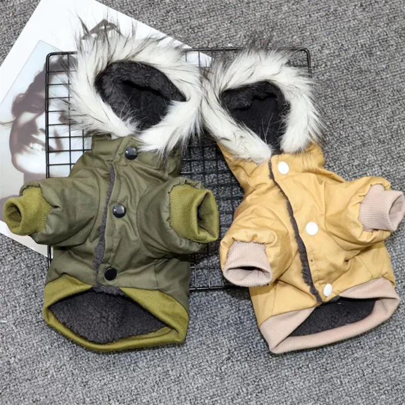NONECN Winter Dog Coat Jacket Thick Warm Outerwear