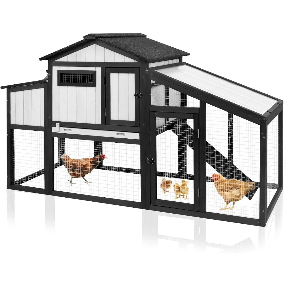 TANGXU Wooden Chicken Coop And Run Nesting Box For 1 To 2 Chickens Backyard