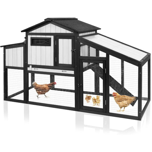 TANGXU Wooden Chicken Coop And Run Nesting Box For 1 To 2 Chickens Backyard