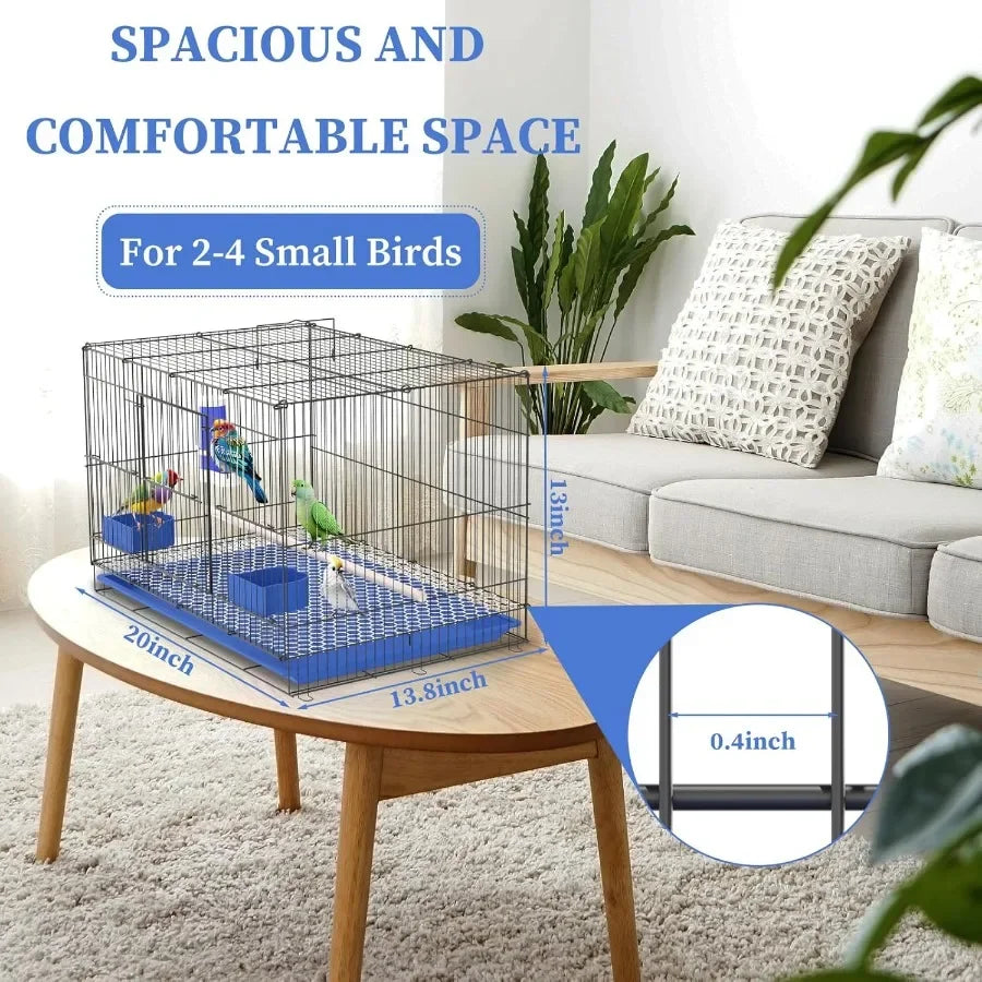 Wooden Bird Cage for Small Birds Parrots Parakeets Lovebirds