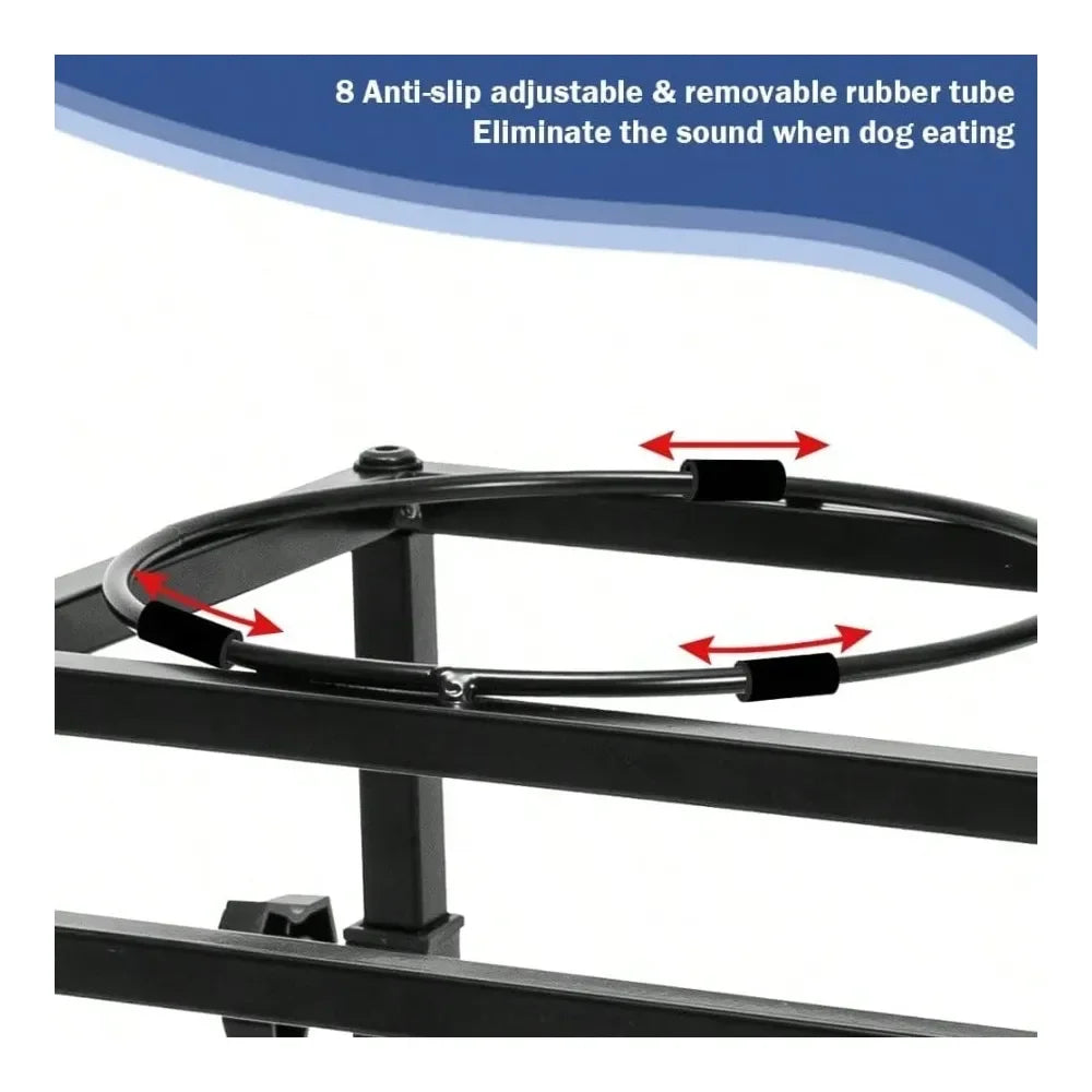 Stainless Steel Elevated Dog Feeder With Dual Bowls