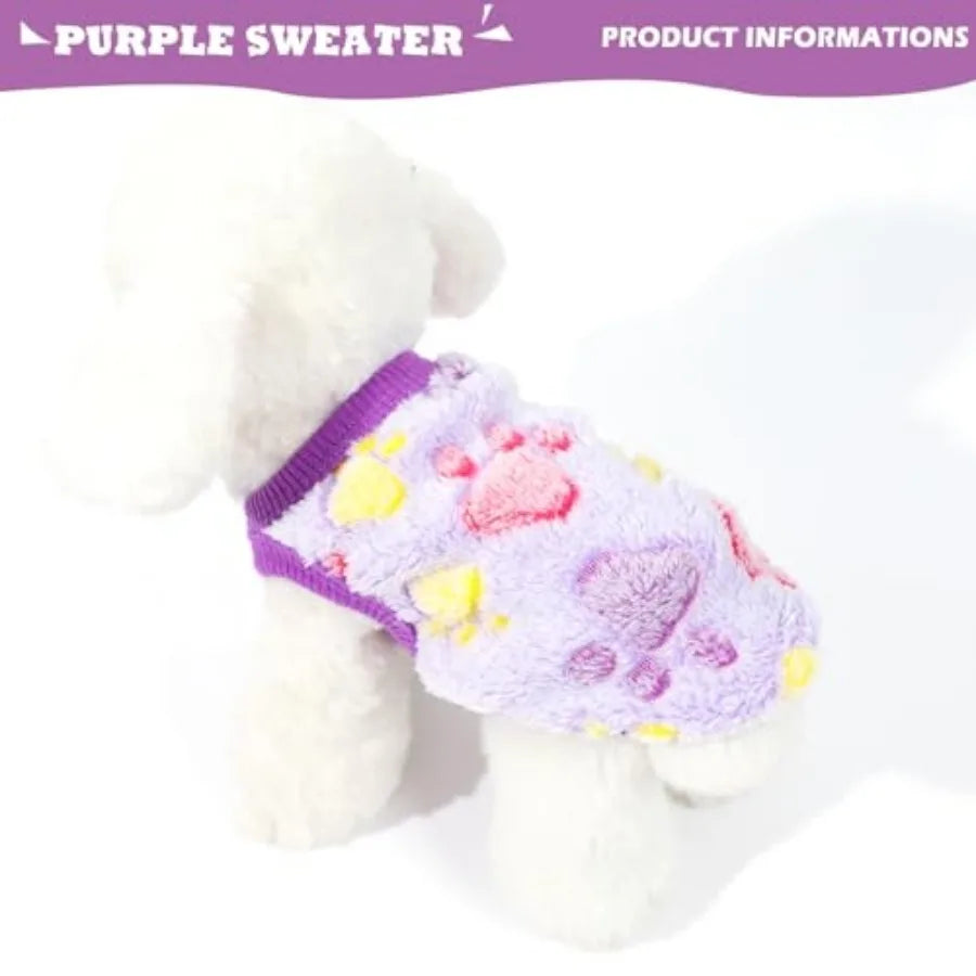 Two Pack Dog Sweaters Winter Fleece Clothing For Pets