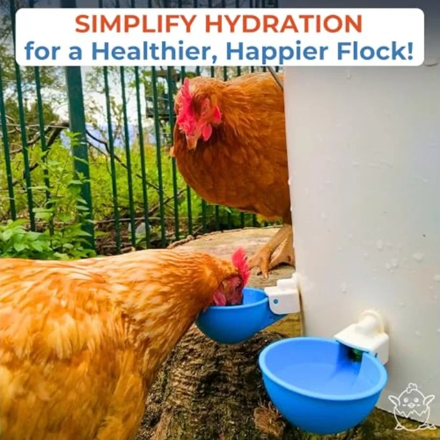 Automatic Waterer Cups for Ducks Geese Turkeys Rabbits Kit