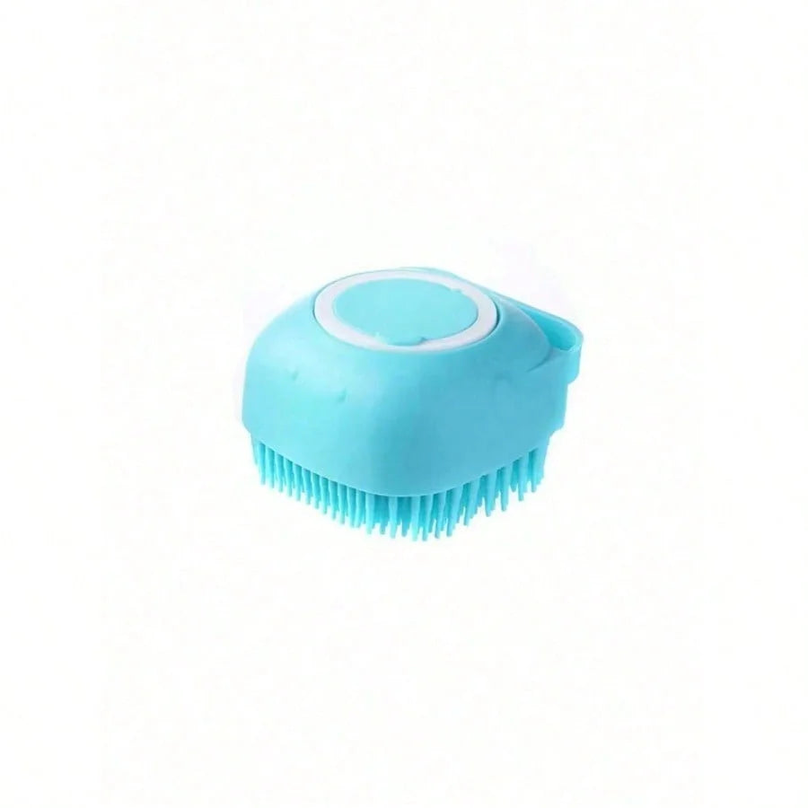Silicone Pet Shampoo Brush With Dispenser For Dogs And Cats