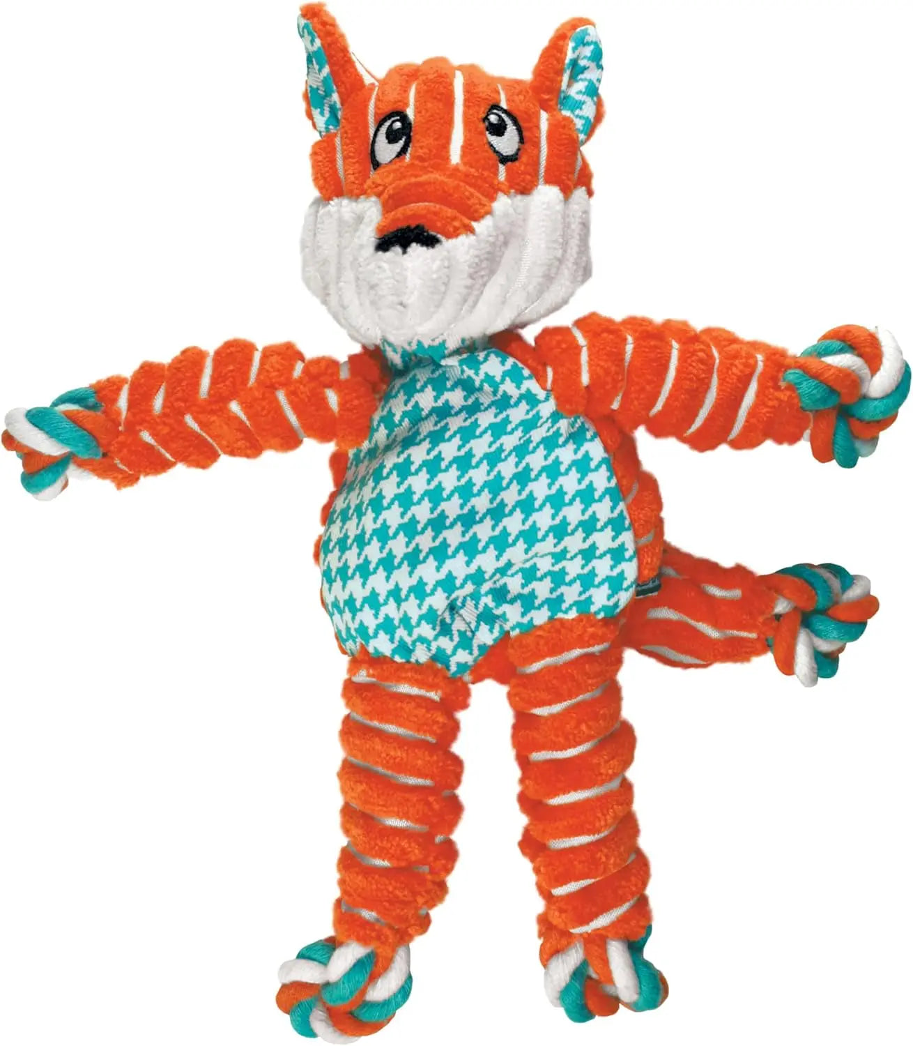 Knotted Rope Tug Toy With Squeakers Minimal Stuffing For Dogs