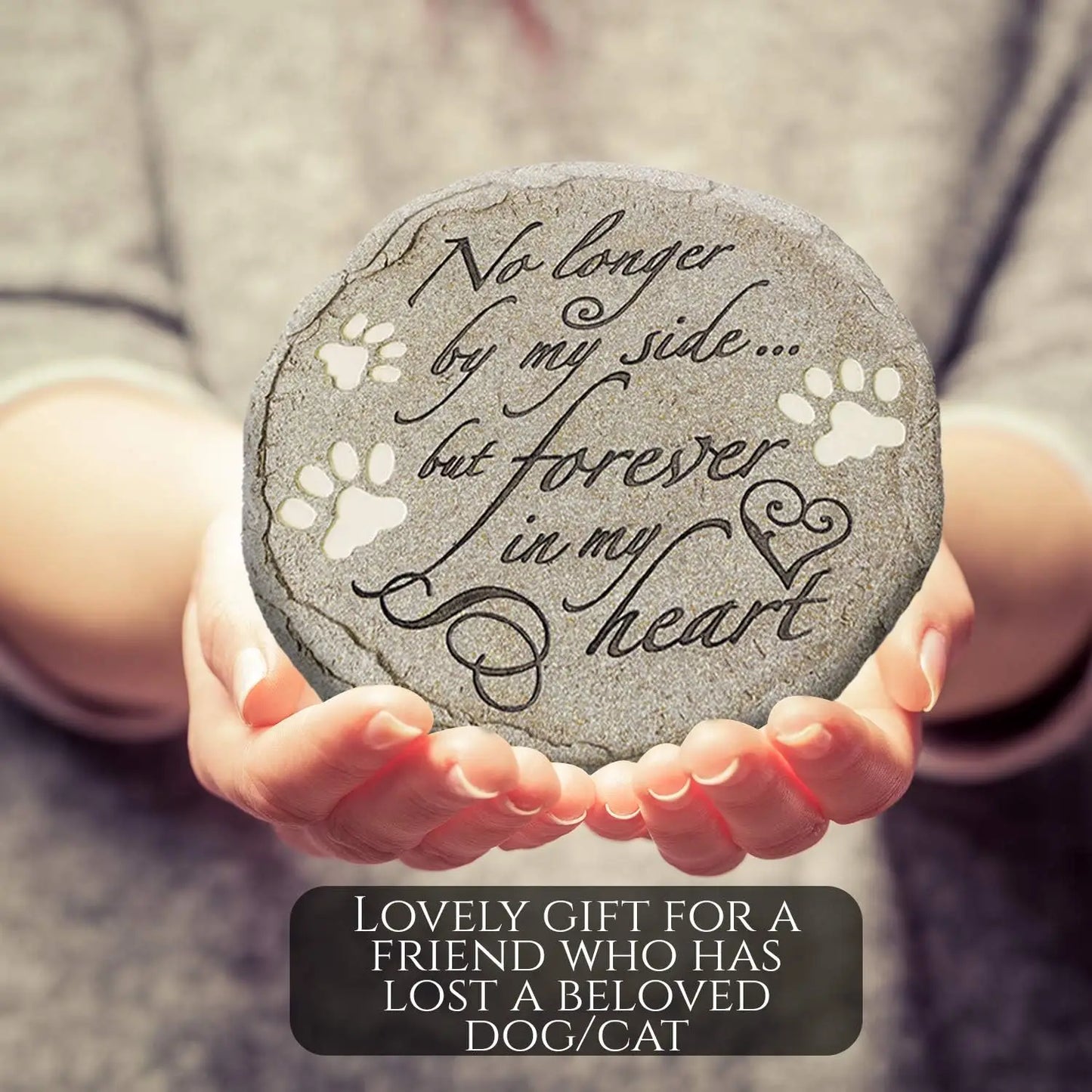 Beautiful Memories Pet Memorial Stone For Cats And Dogs Waterproof