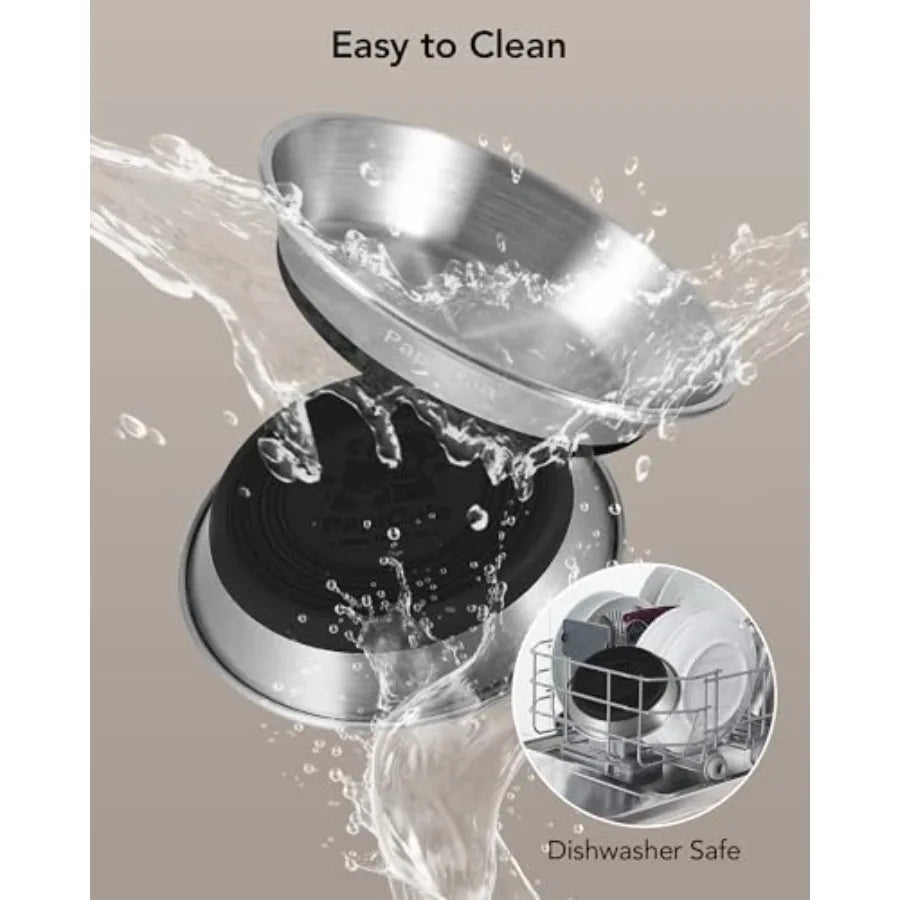 Stainless Steel Cat Bowls 2 Pack Non Slip Whisker Friendly