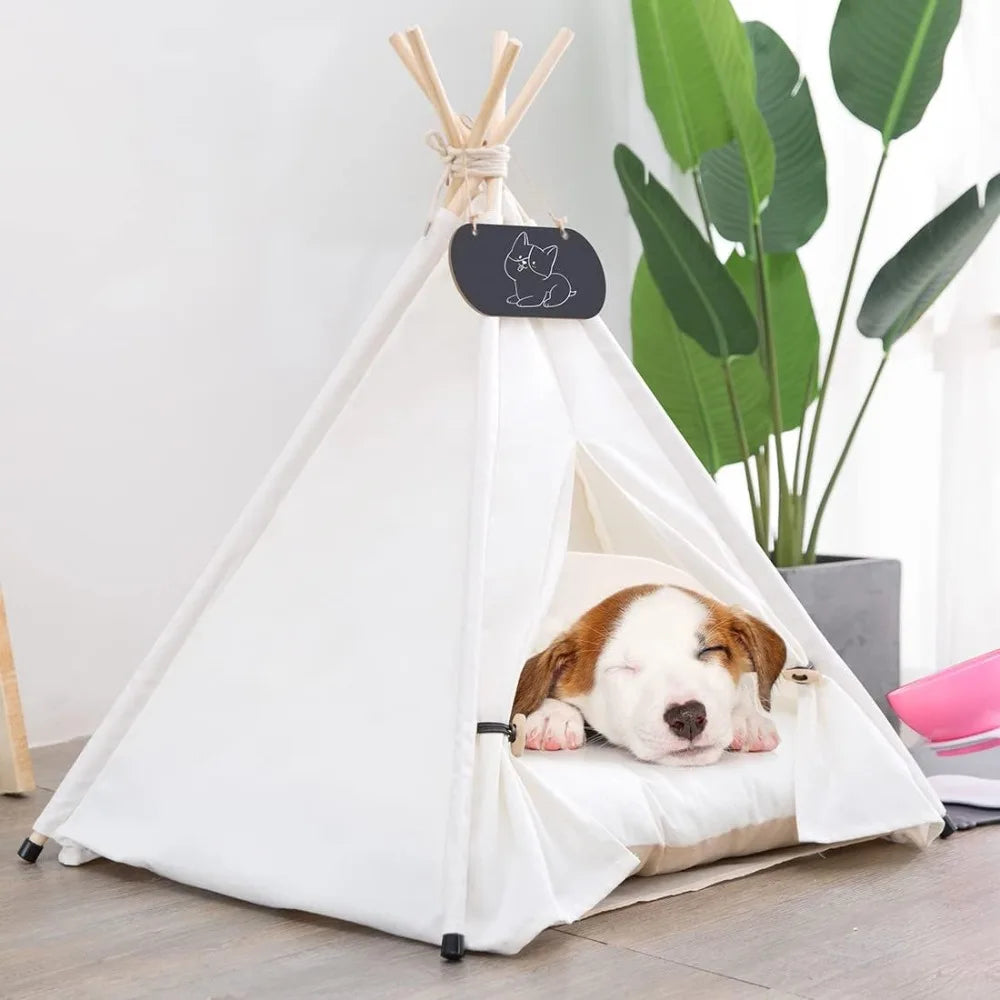 Pet Teepee Tent for Dogs and Cats Washable Cushion