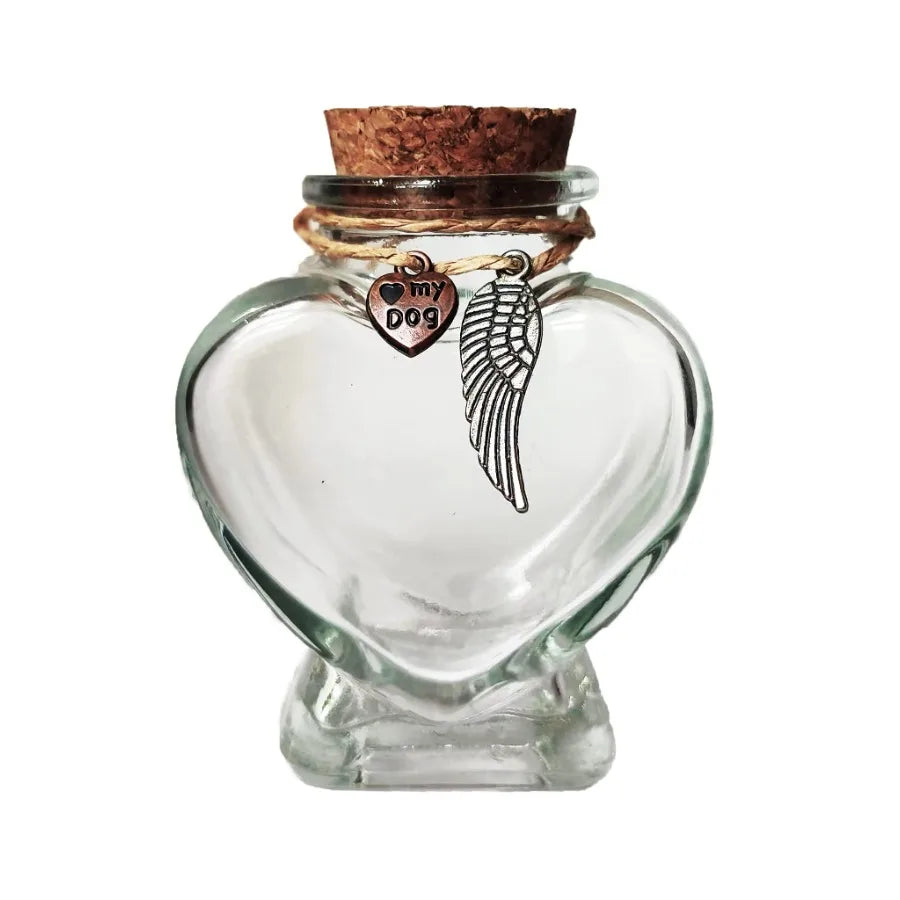 Pet Hair Memorial Urn Keepsake Bottle for Fur Remembrance