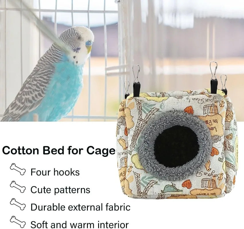 Zhejiang Plush Bird Nest Hammock Bed Hanging For Birds