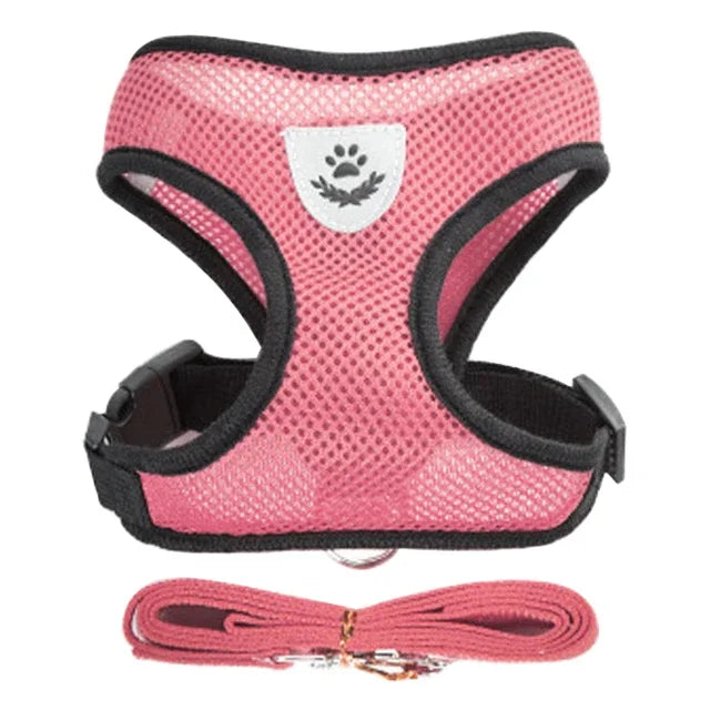 Adjustable Polyester Cat Harness Vest With Leash For Small Pets