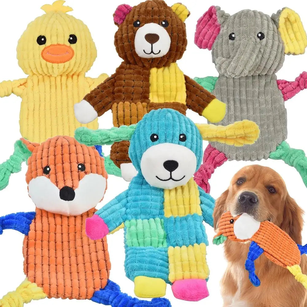 5 Pack Squeaky Dog Toys Bundle Crinkle Toys For Dogs