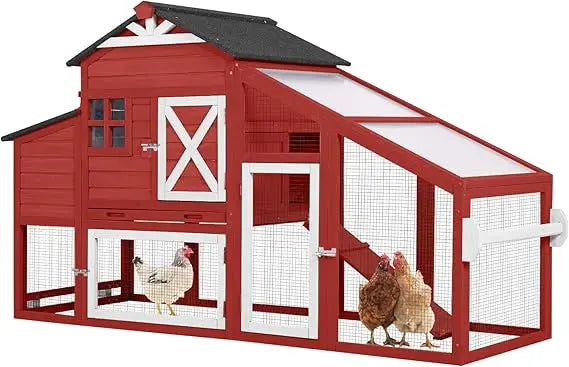 Mobile Chicken Coop On Wheels Expandable Poultry Cage Nest Box