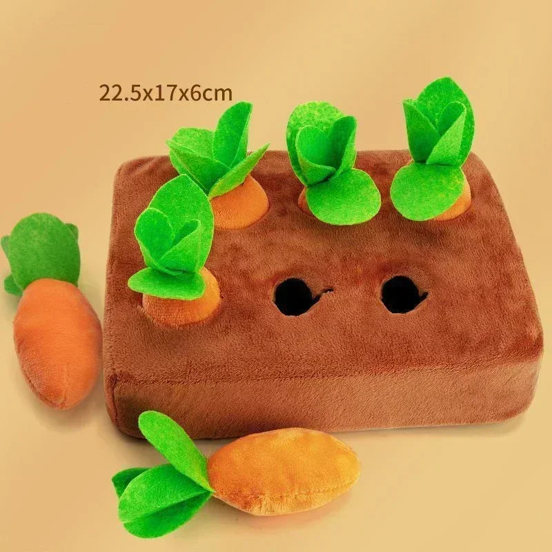 Innovative Snuffle Mat Dog Toys For Interactive Plush Carrot And Radish