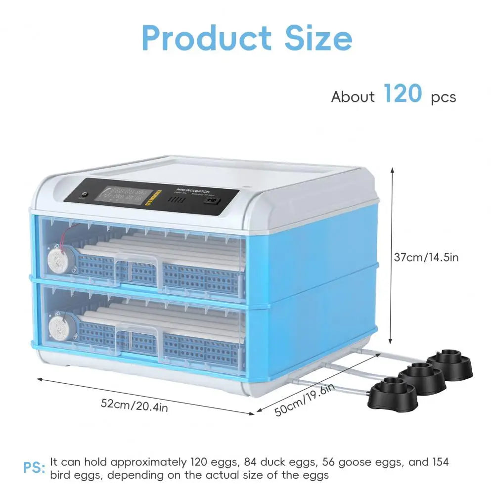 120 Egg Incubators With Automatic Egg Turning And Temperature Control