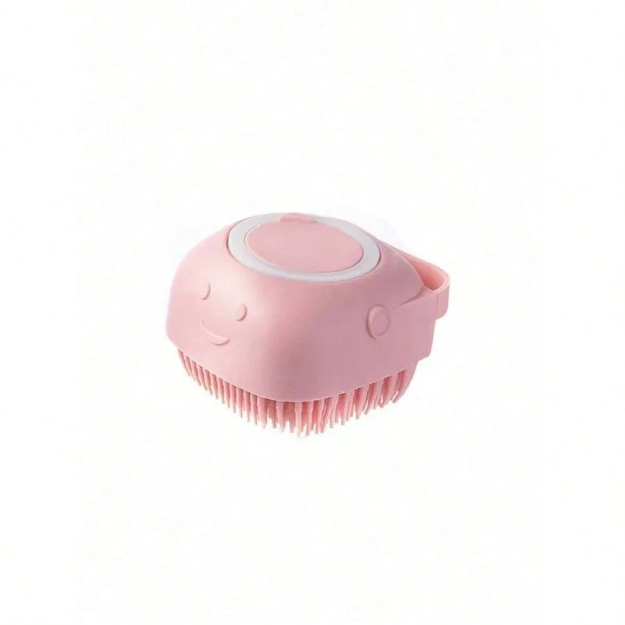 Silicone Pet Shampoo Brush With Dispenser For Dogs And Cats