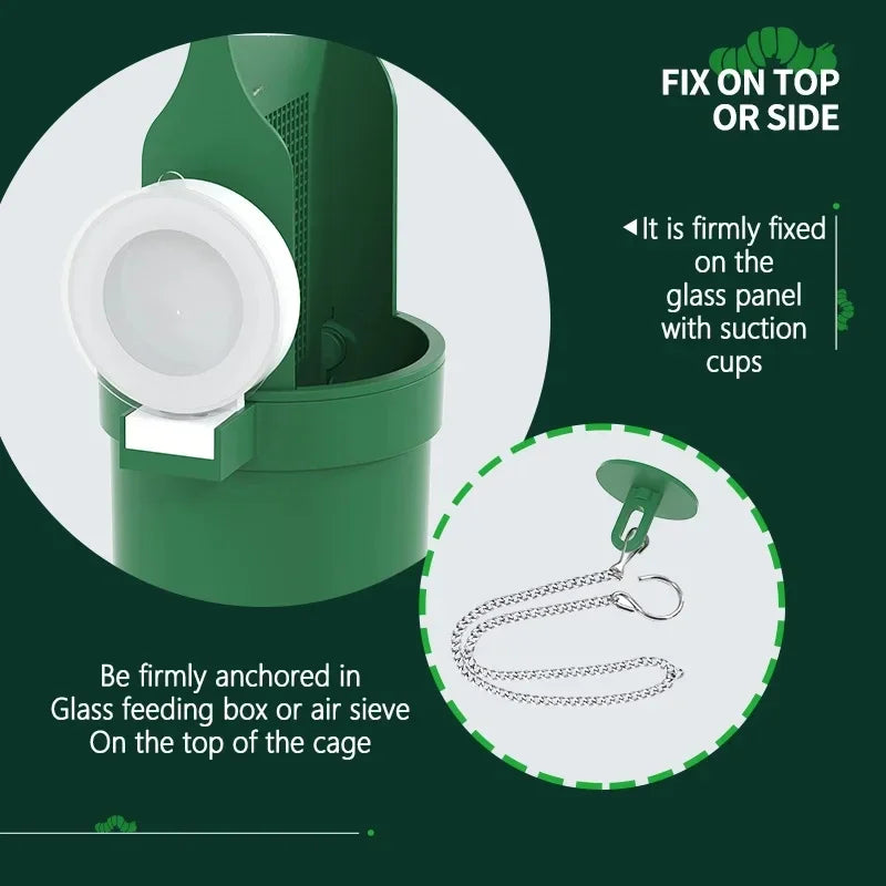 Hign-concerned Reptile Water Drinker Durable Materials Amphibian Terrarium Feeder