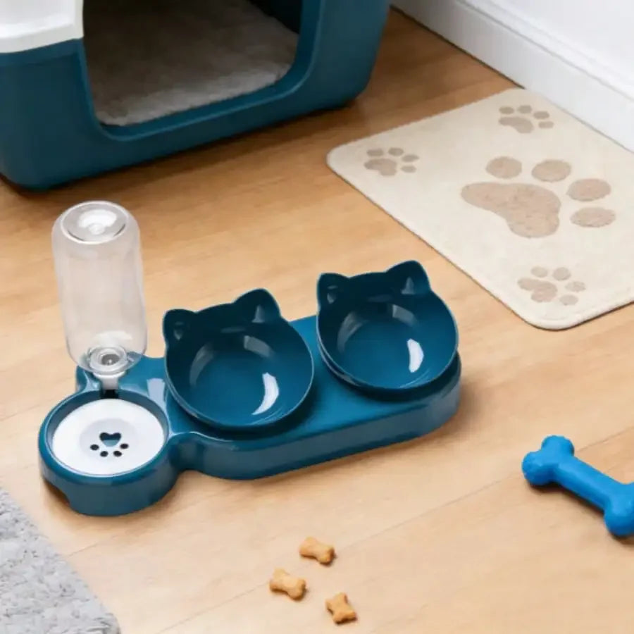 Triple Cat Bowls 3 in 1 Raised Premium Feeding Station