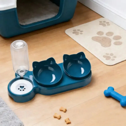 Triple Cat Bowls 3 in 1 Raised Premium Feeding Station