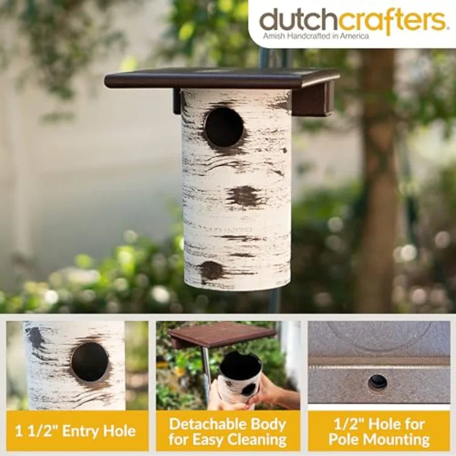Bluebird House Pole Mount With Removable Base Durable Weatherproof