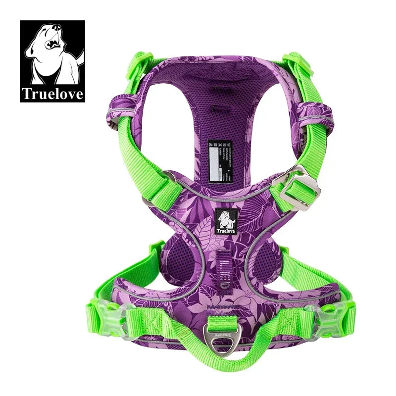 TrueLove Explosion-Proof Dog Harness Camouflage Reflective Nylon