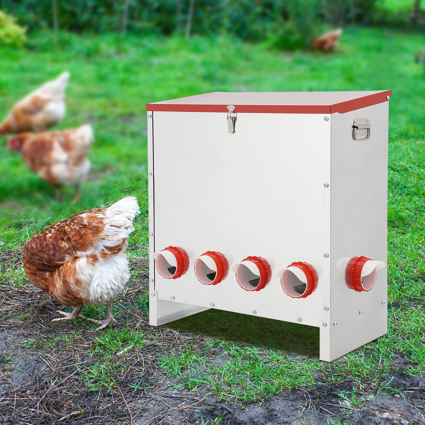 Farm Animals 10-Hole Capacity Poultry Feeder For Chickens