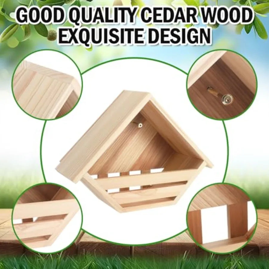 Cedar Dove Nesting Box Two Pack Outdoor Bird Roosting Platform