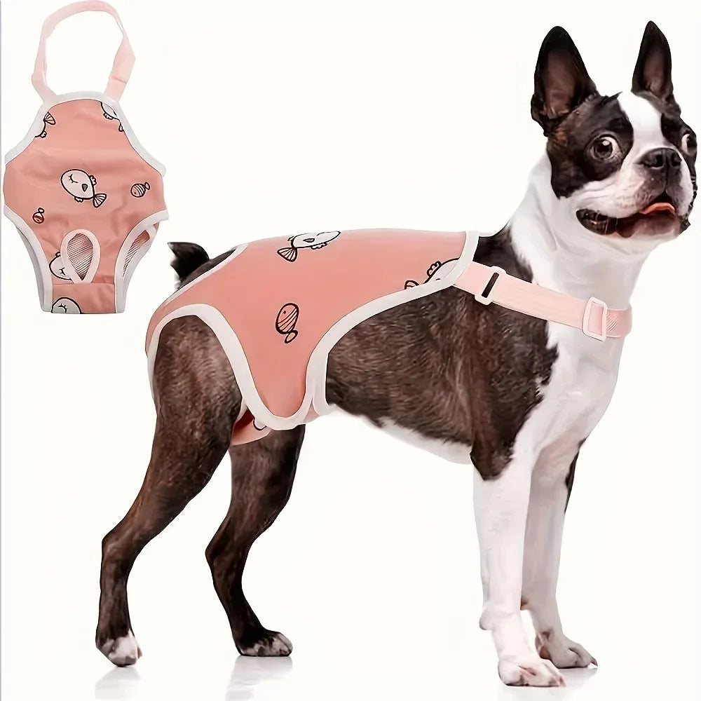 Reusable Female Dog Diapers Adjustable Mesh Pants For Heat Incontinence