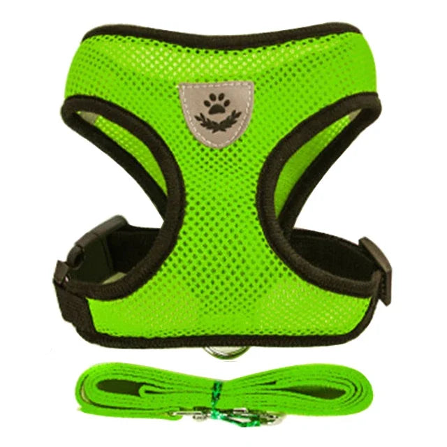 Adjustable Polyester Cat Harness Vest With Leash For Small Pets