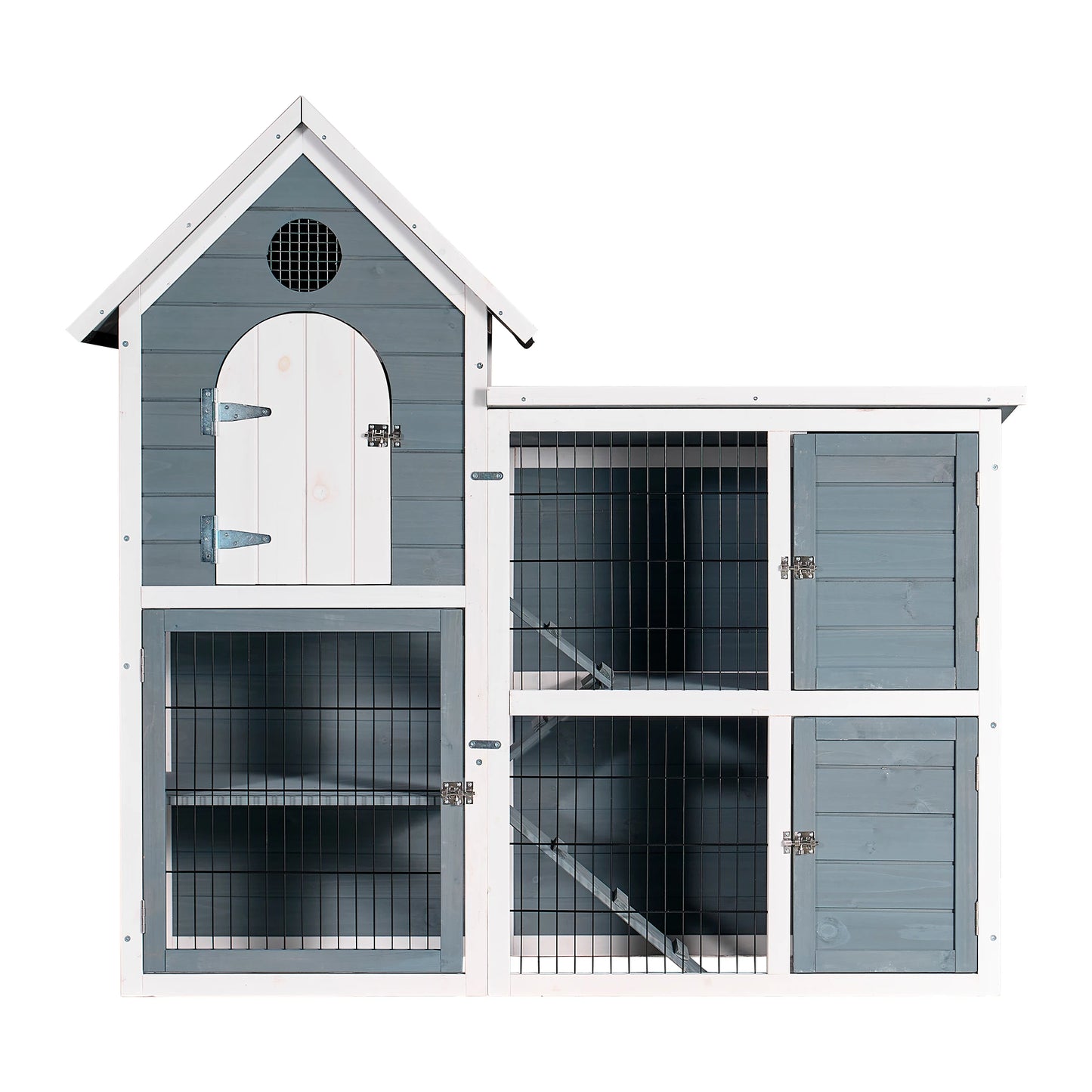 Double Decker Solid Wood Chicken Coop Outdoor Waterproof Nest Box Pull Out Tray