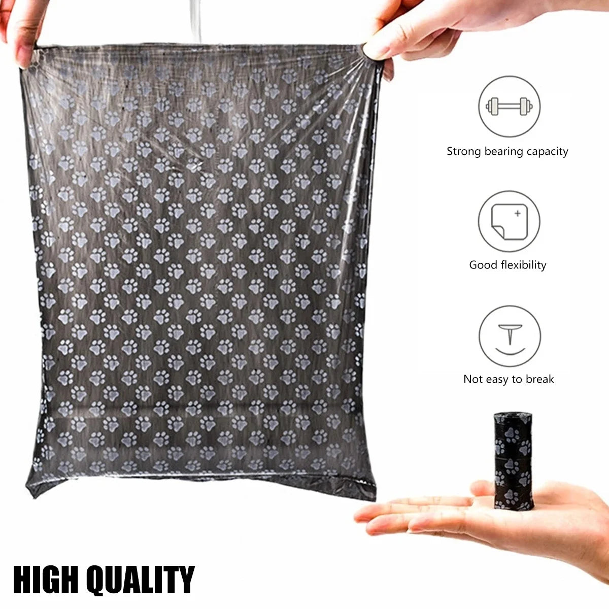 Biodegradable Dog Poop Bags Dispenser With 2 Rolls For Pets Outdoor Cleanup