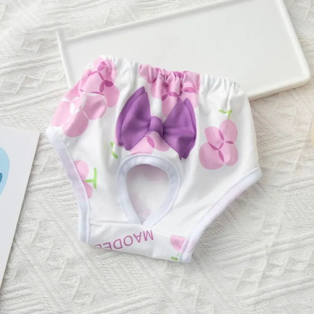 Washable Dog Physiological Pants Leakproof Breathable Cartoon Print Diaper