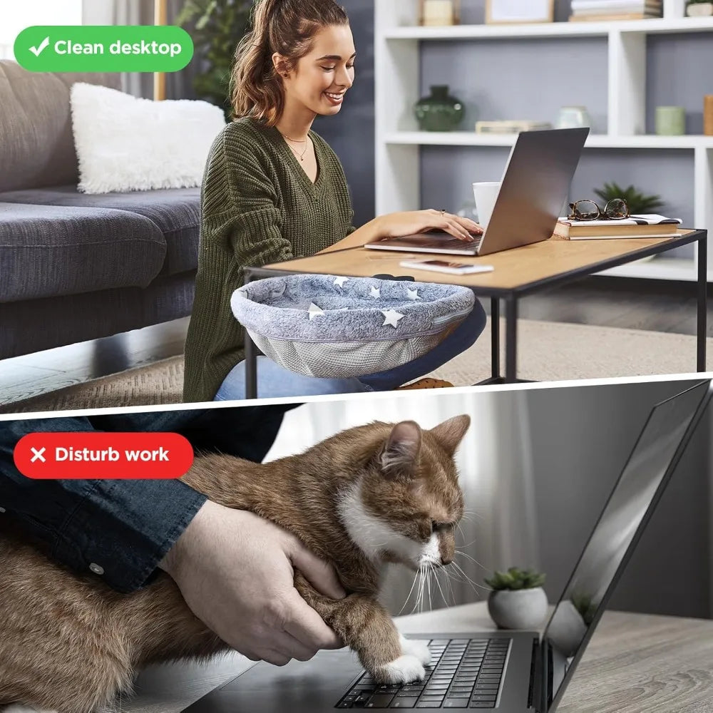 Glow In The Dark Cat Desktop Bed With Robust Clamp