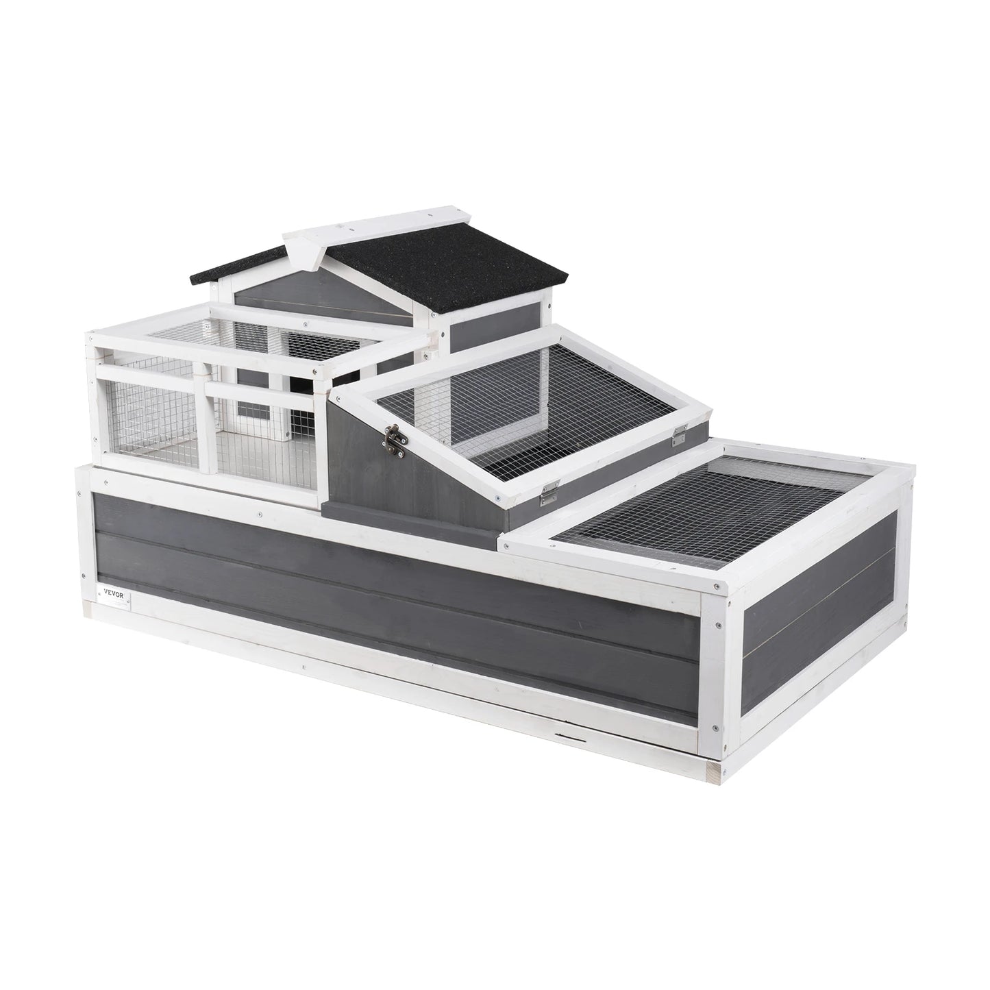 3 Room Tortoise House Wooden Enclosure For Indoor Outdoor Habitat