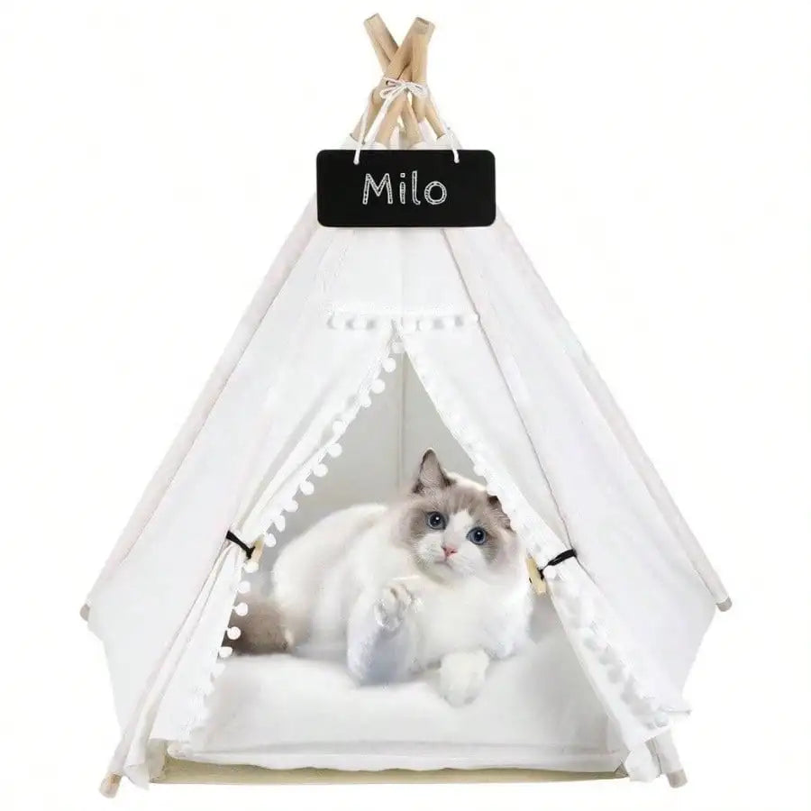Hign-concerned Pet Teepee Indoor Tent With Cushioned Blackboard