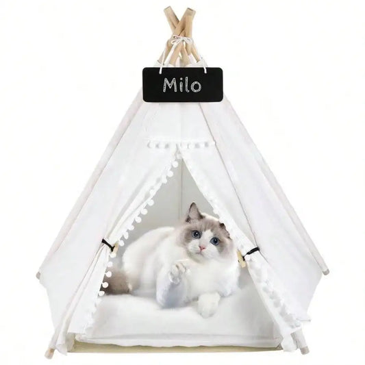Hign-concerned Pet Teepee Indoor Tent With Cushioned Blackboard