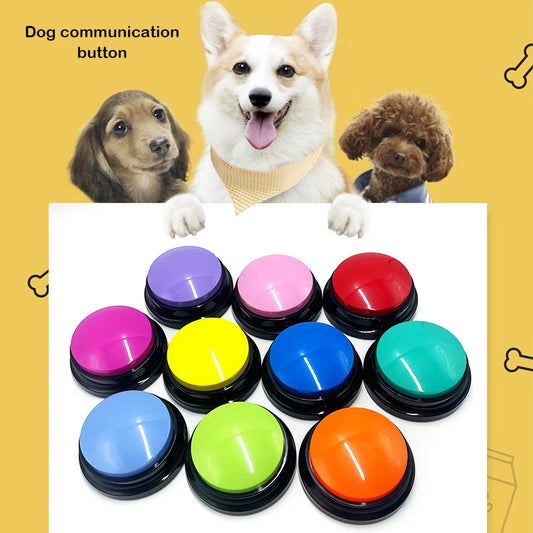 Dog Communication Buttons Voice Recording For Pet Training 30 Second Playback