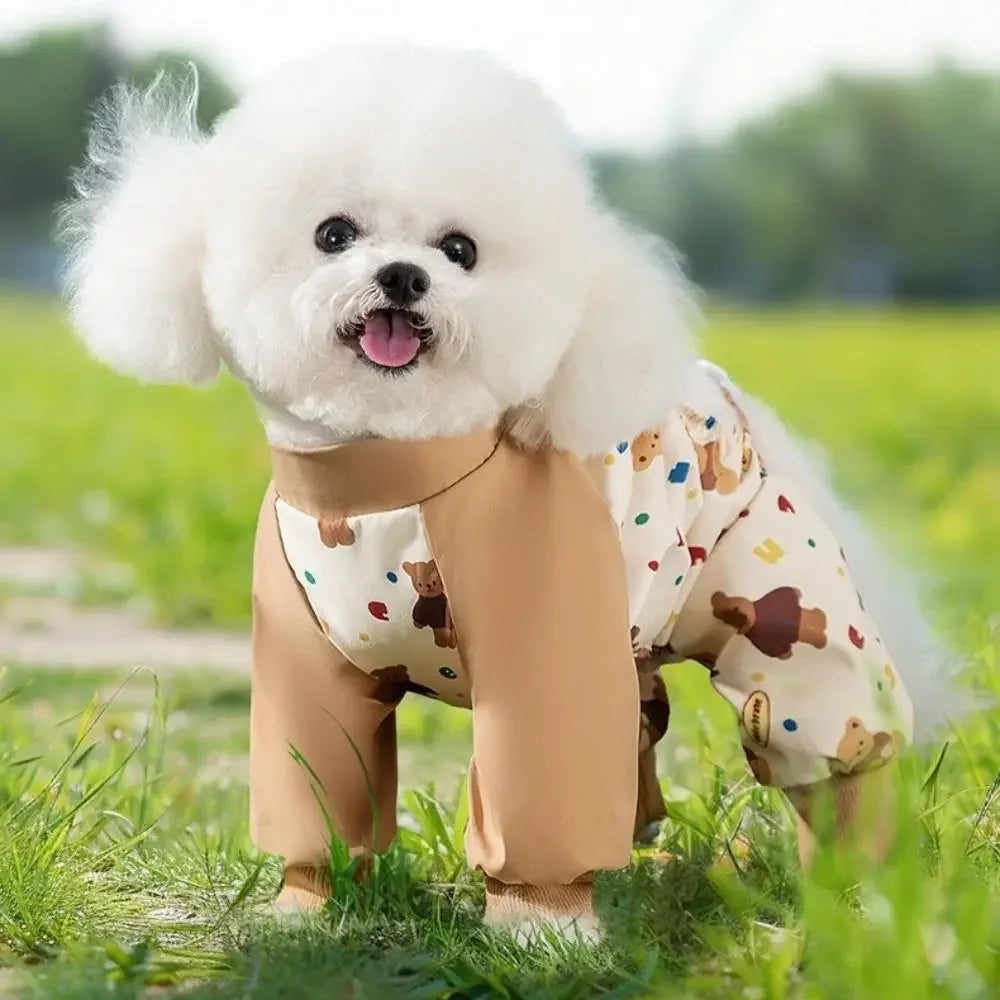 NONECN Waterproof Dog Four Legged Pants With Elastic Back