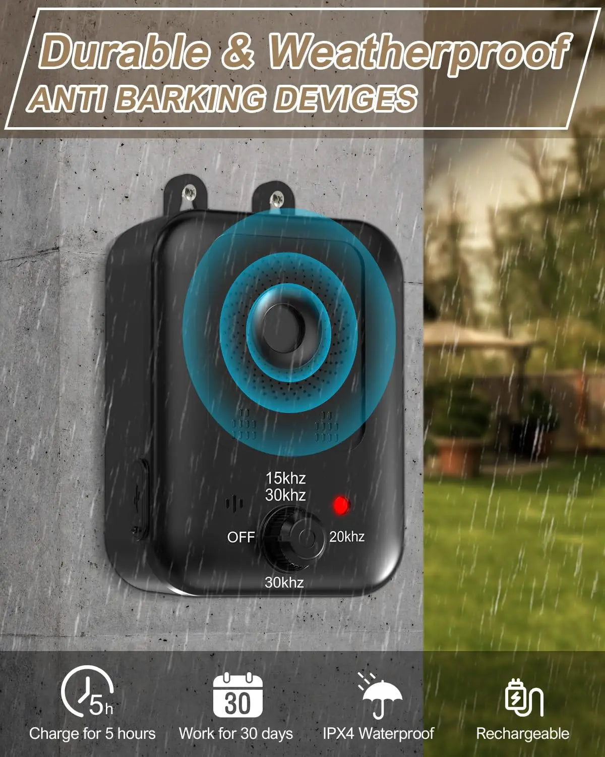 PetEdu Automatic Ultrasonic Outdoor Indoor Anti Bark Device For Dogs