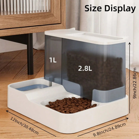 Automatic Cat Food And Water Dispenser Feeder And Waterer