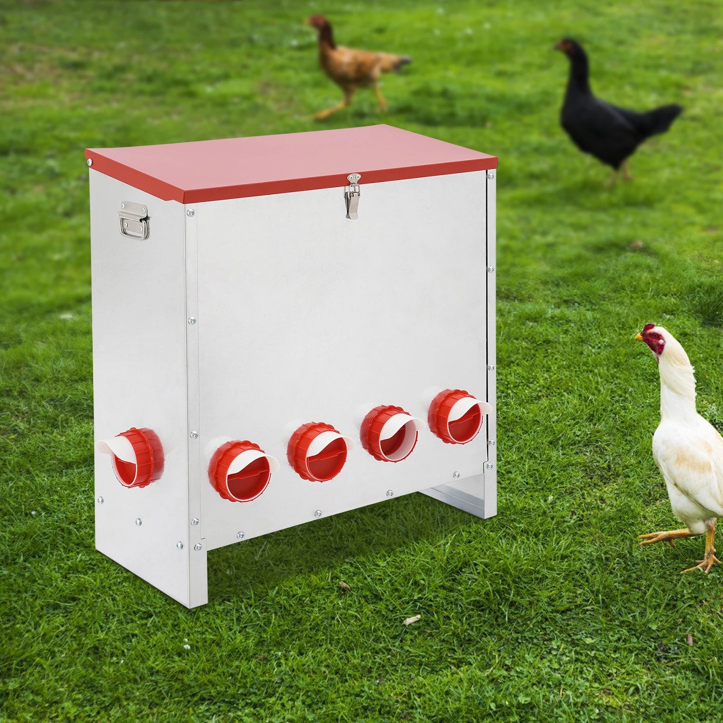 Farm Animals 10-Hole Capacity Poultry Feeder For Chickens