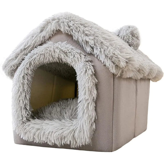 High Concerned Dog House Soft Indoor Enclosed Warm Kennel