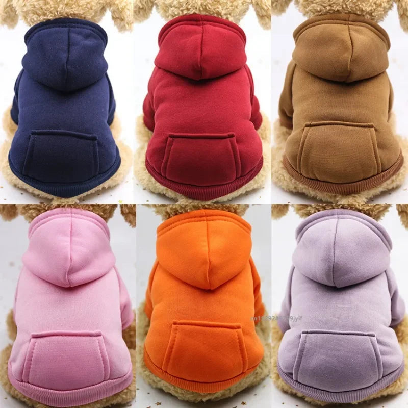 Dog Winter Hooded Sweatshirt For Pets And Cats Warm Coat