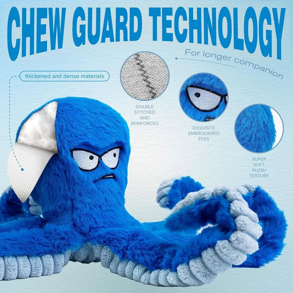 Tough Dog Toys Stuffed Interactive Squeaky Tug of War Toy