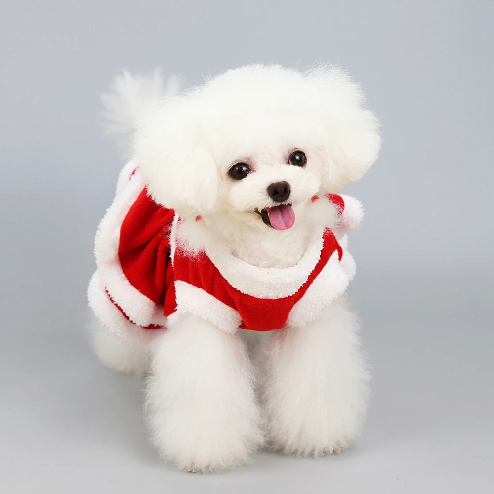 Guangdong Dog Christmas Costume Fleece Dress For Pets