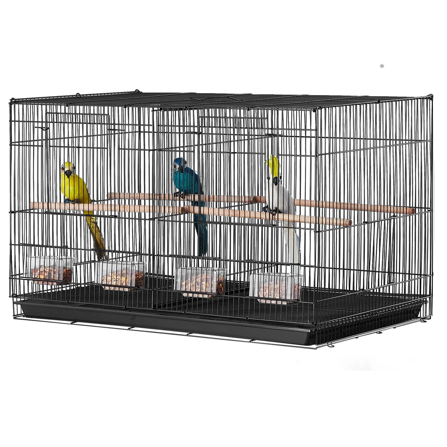 SucceBuy Flight Cage Stackable Divided For Small Birds
