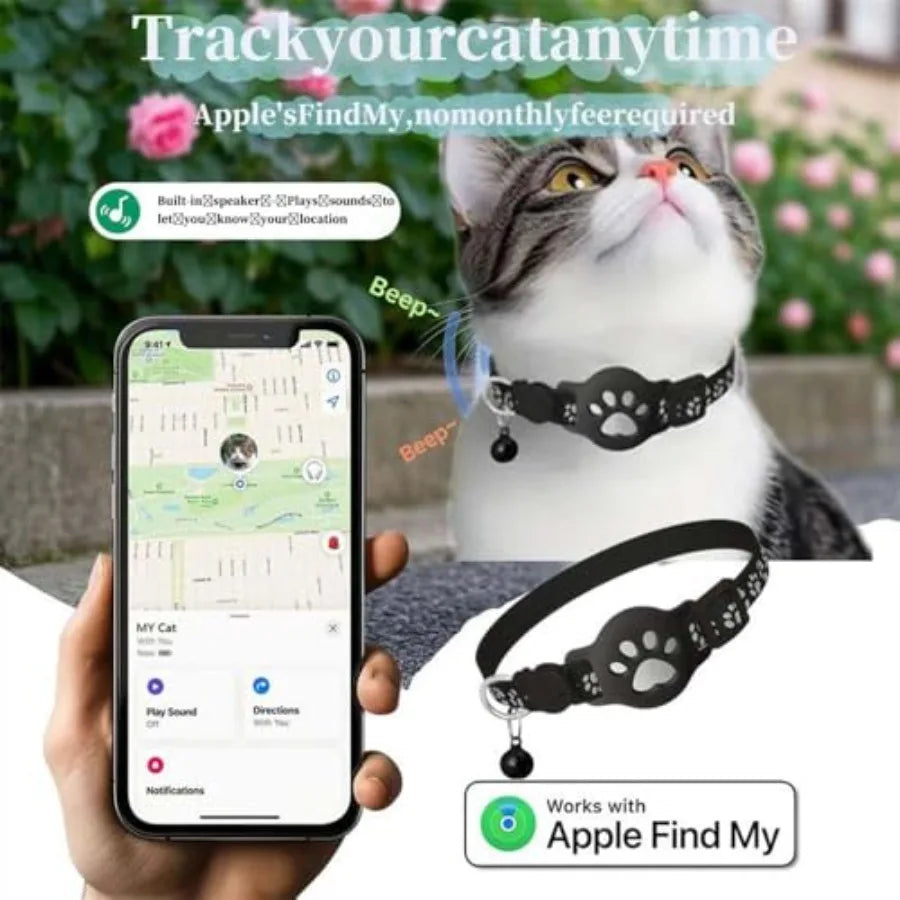GPS Pet Tracker Collar for Cats and Small Dogs Waterproof