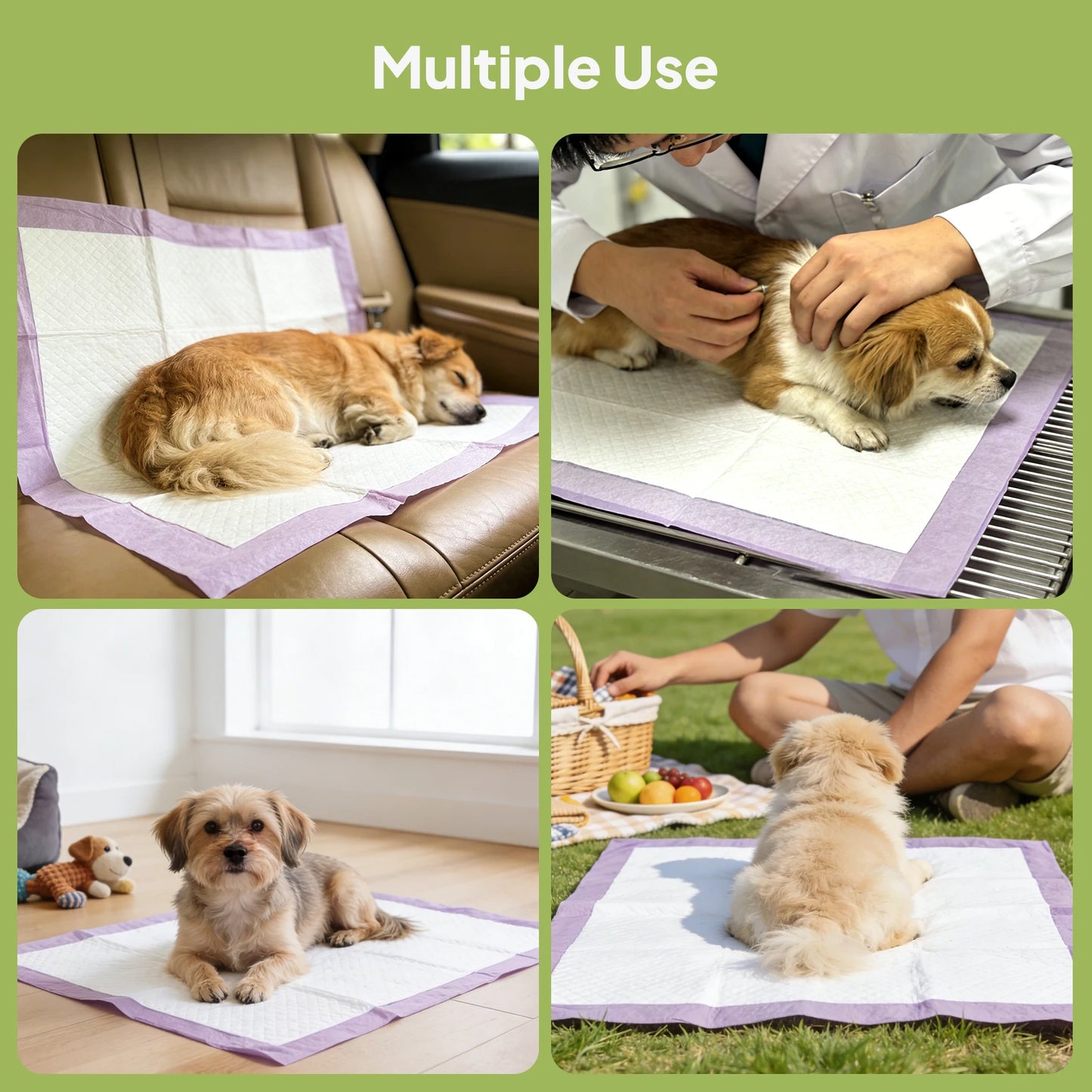 Lavender Scented Disposable Pet Underpads Super Absorbent Odor Neutralizing