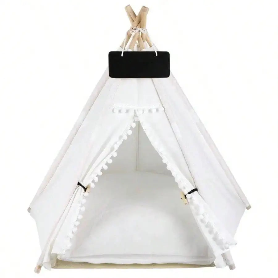 Hign-concerned Pet Teepee Indoor Tent With Cushioned Blackboard