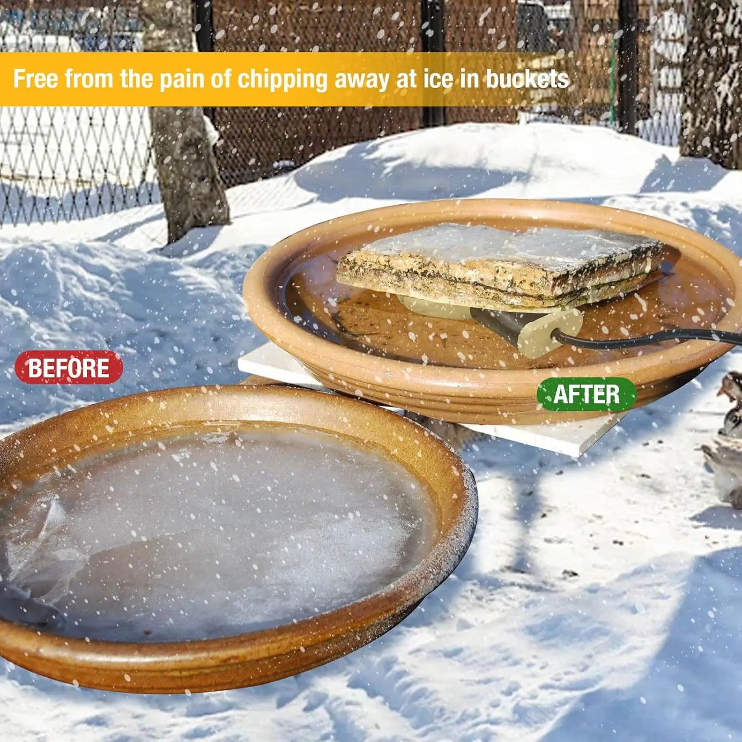 Farm Animals Stock Tank Heater 250W 500W Cast Aluminum